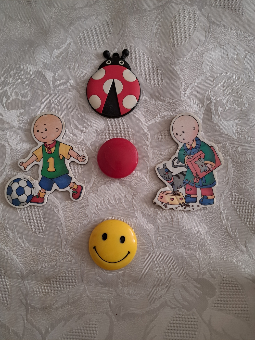 Colorful Fridge Magnets 2 Caillou Magnets Included.